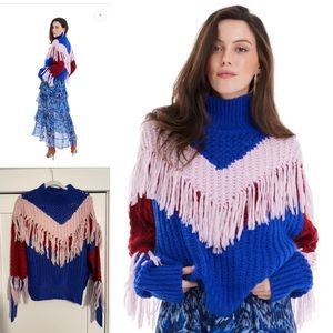 NWT woman’s Allison New York Petra Fringe Sweater size Large